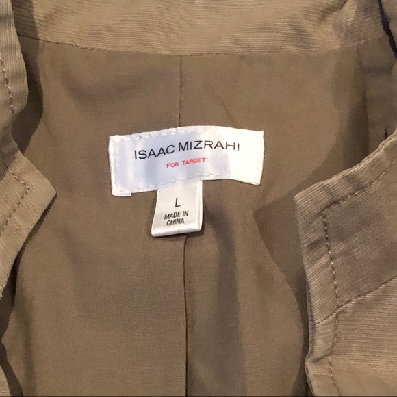 ISAAC MIZRAHI for Target tan bomber jacket coat L - Picture 11 of 11